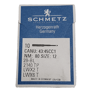 AGUJA LWX6T # 12/80 SCHMETZ X 10 UNIDADES