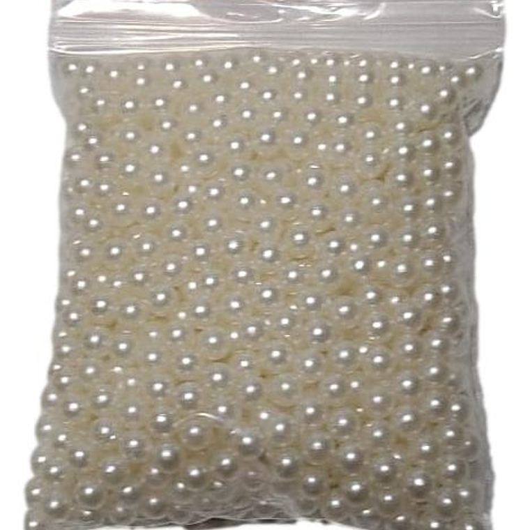 PERLA 4 MM - BLANCA X 30 GRAMOS 1