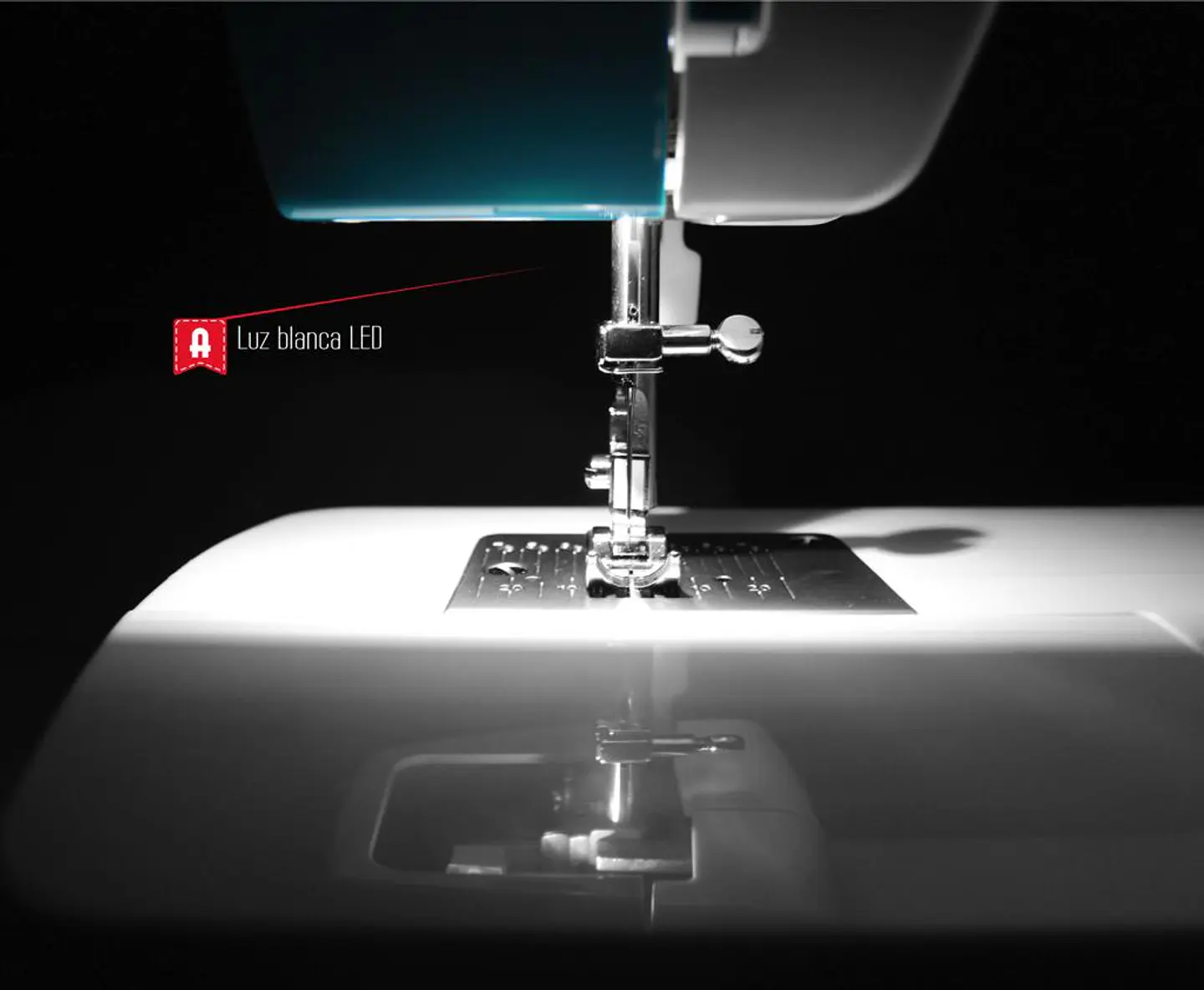Máquina de Coser Alfa Next 820 Plus – Cose Jeans y Telas Gruesas | 6 Filas de Arrastre, 9 Puntadas, Ojal Automático 4