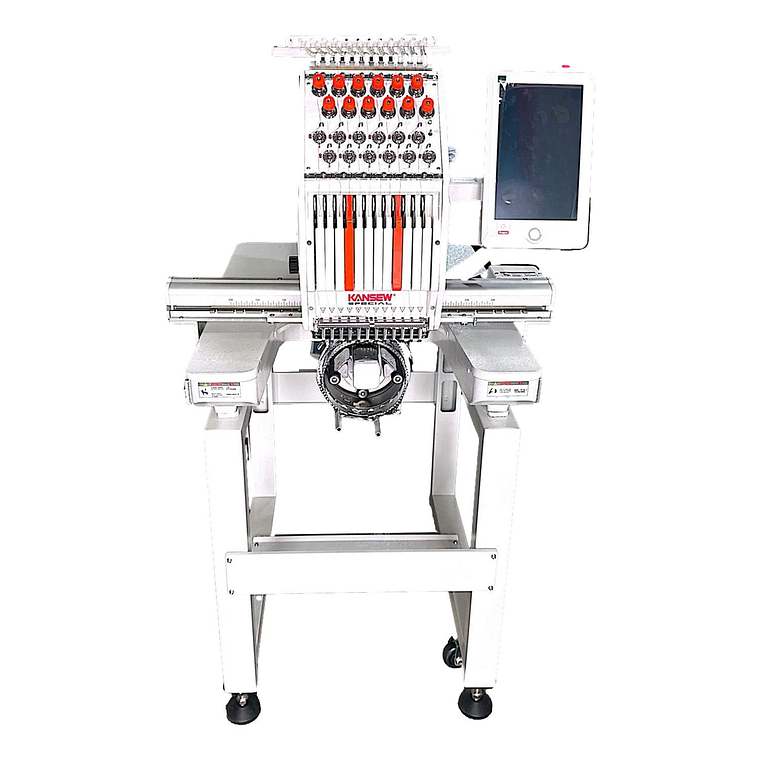 BORDADORA INDUSTRIAL KANSEW MOD KS1201C - Bordado plano . prendas terminadas y gorras 3