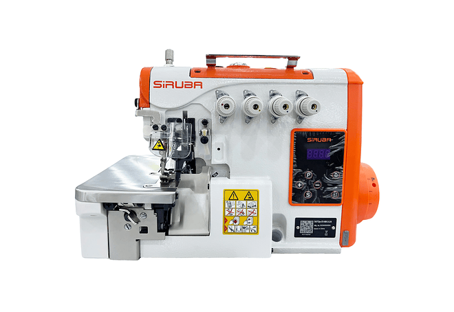 Overlock Siruba Mod. 547QE-514M3-24 – Máquina de Coser Industrial de 4 Hilos con Motor Servo Integrado