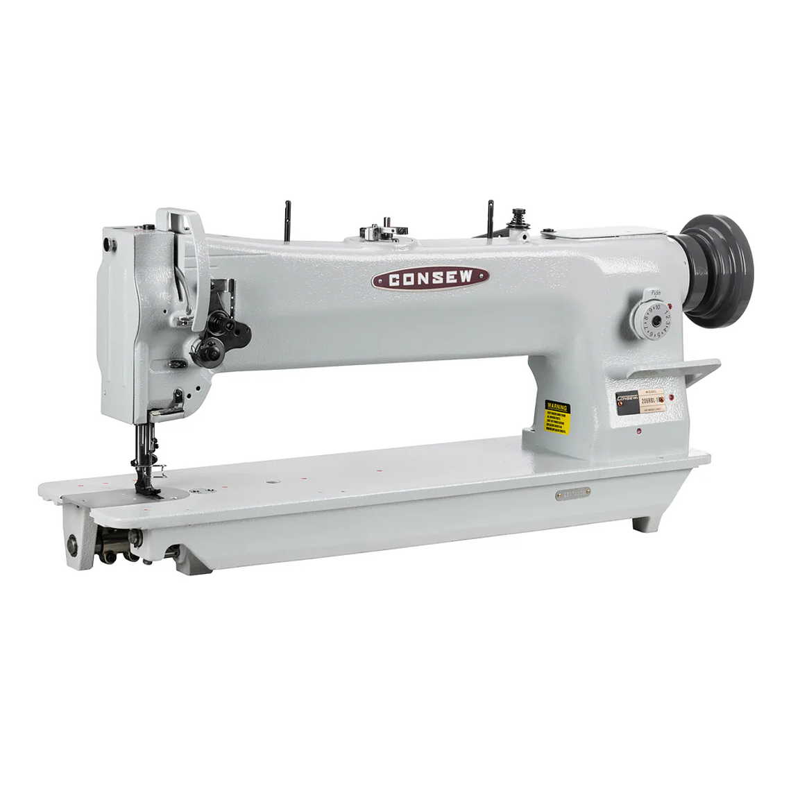 Máquina de Coser Industrial Consew 206RBL-18 – Triple Arrastre, Brazo Largo 18”, Puntada Pesada para Cuero, Marroquinería y Tapicería 1