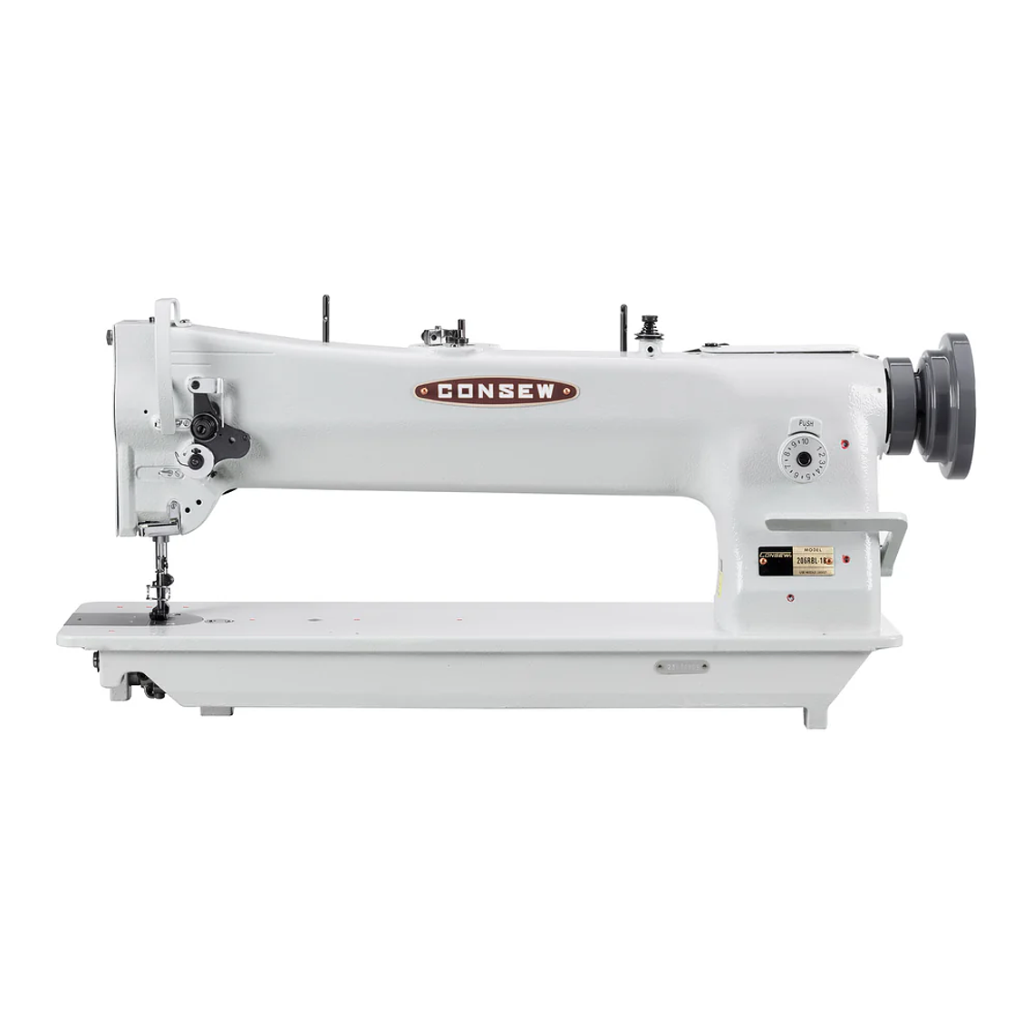 Máquina de Coser Industrial Consew 206RBL-18 – Triple Arrastre, Brazo Largo 18”, Puntada Pesada para Cuero, Marroquinería y Tapicería 2