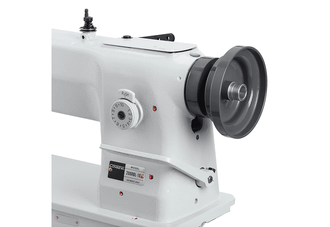 Máquina de Coser Industrial Consew 206RBL-18 – Triple Arrastre, Brazo Largo 18”, Puntada Pesada para Cuero, Marroquinería y Tapicería