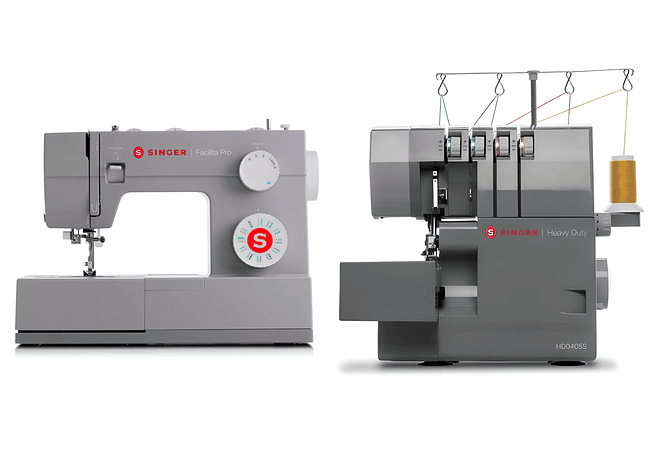 COMBO HEAVY DUTY SINGER MAQUINA COSER 4423 + OVERLOCK MOD HDO405S