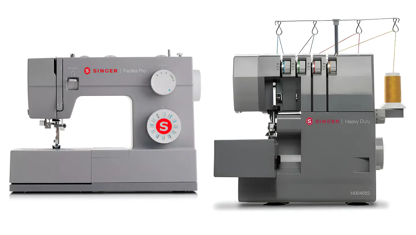 COMBO HEAVY DUTY SINGER MAQUINA COSER 4423 + OVERLOCK MOD HDO405S 1