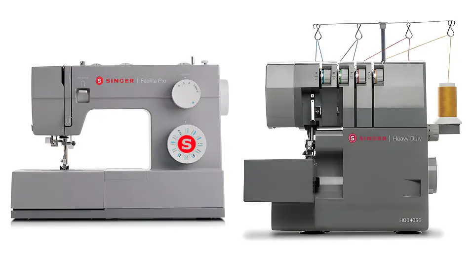 COMBO HEAVY DUTY SINGER MAQUINA COSER 4423 + OVERLOCK MOD HDO405S 1