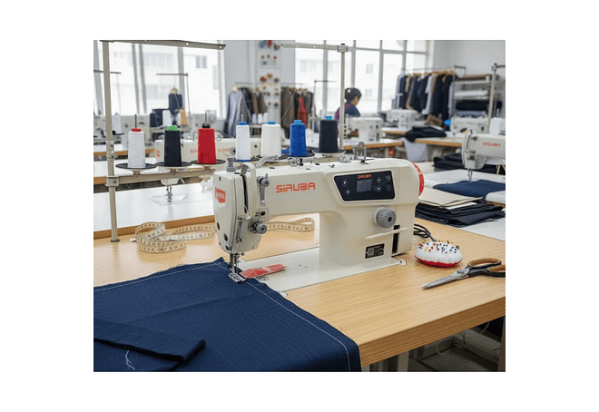 Máquina de Coser Industrial Siruba DL7600 Automática Direct Drive con Corta Hilos