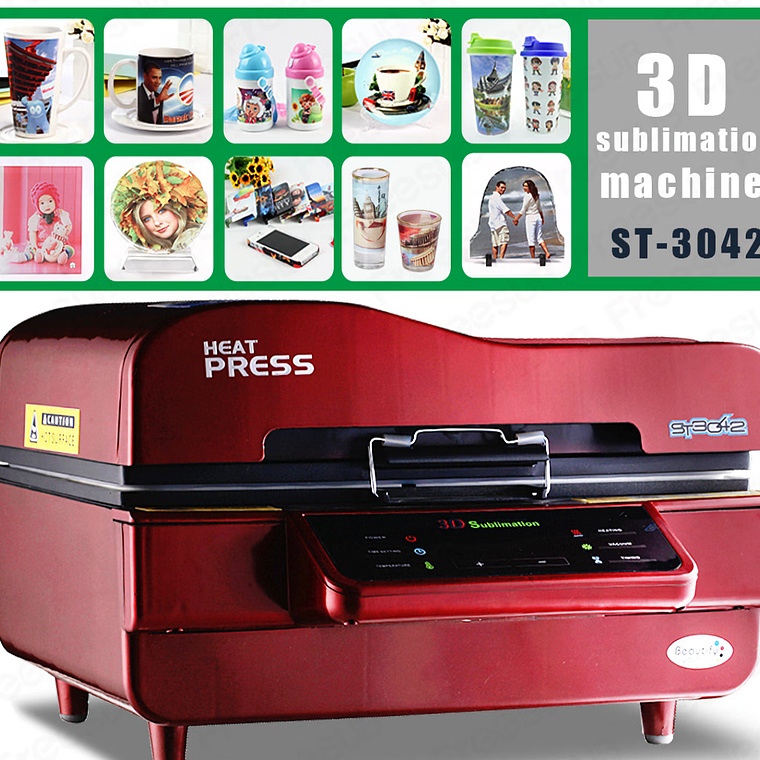 Horno de Sublimación 3D al Vacío ST3042 – Profesional Todo en Uno | Sublima 12 Tazas, Vasos, Cristales, Madera, Plástico y Más | 2800W 1