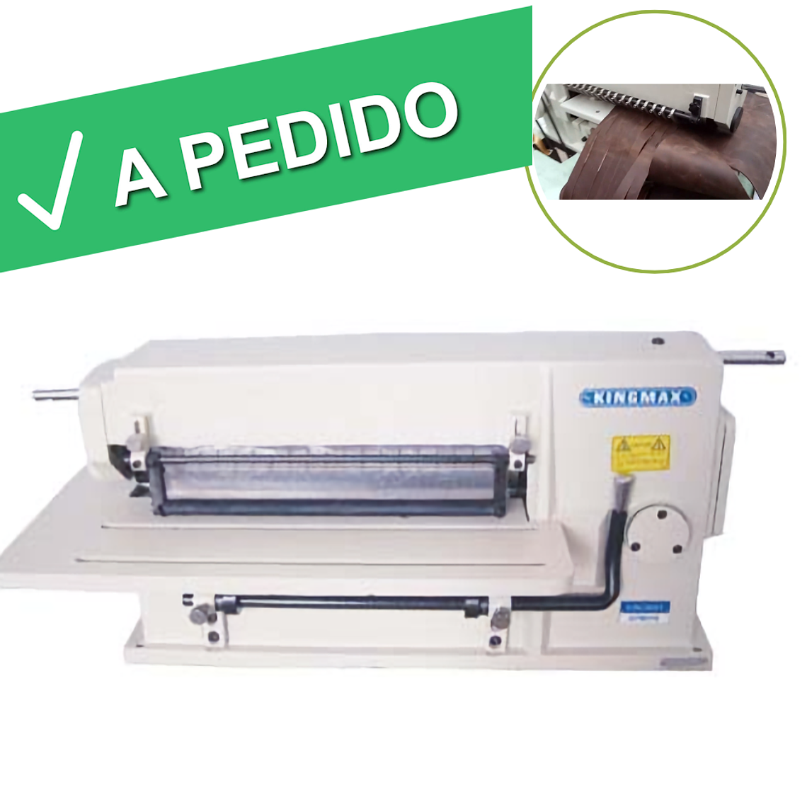 Cortadora de Tiras Cuero KINGMAX GT801S | Máquina Automática Cinturones Correas 305mm | Motor Servo | Cuero  Nailon Tela | Taller Industrial 1