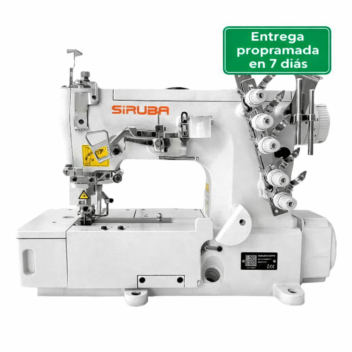 TAPACOSTURA SIRUBA Mod. F006KD-W122-364/FHA – Máquina Industrial de Recubrir con Motor Directo (Direct Drive) 1