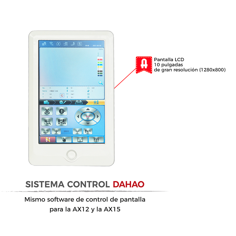 Bordadora Industrial Alfa AX15 15 Agujas - Alfa Española 106 Años - Area bordado 400 x 600 mm 7