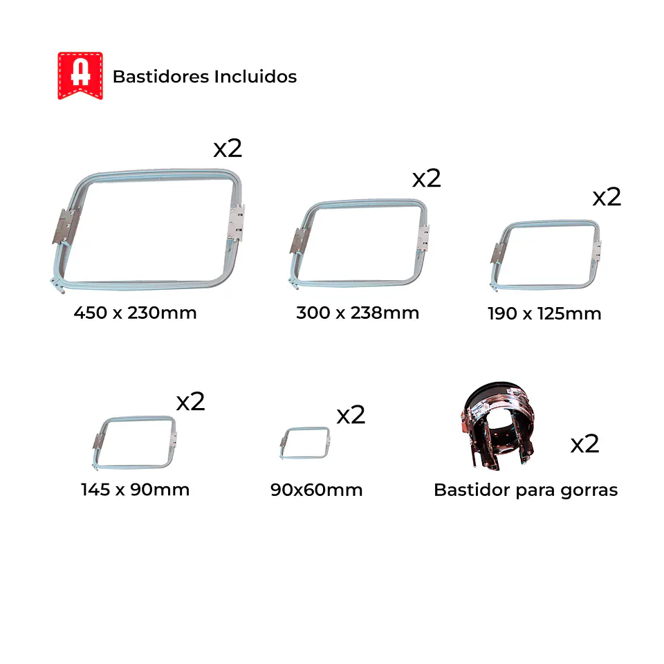 Bordadora Industrial Alfa AX12 | 12 Agujas | 1 Cabeza | Plano y Gorras | Pantalla LCD 10