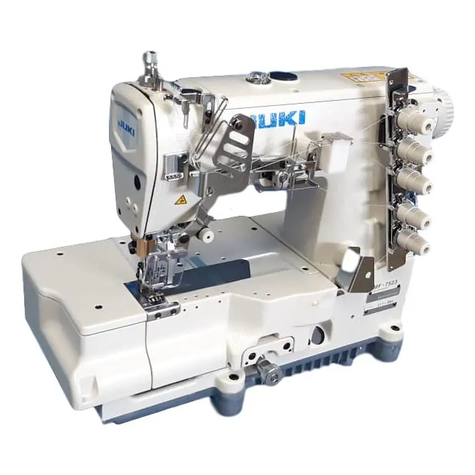 TAPACOSTURA INDUSTRIAL JUKI MF-7523 — 3 AGUJAS ALTA VELOCIDAD PARA CAMISETAS, ROPA DEPORTIVA Y TEJIDO DE PUNTO 2