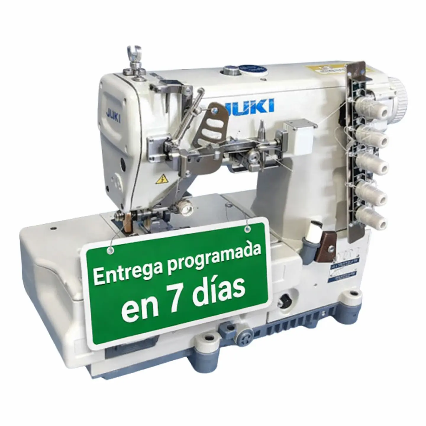 TAPACOSTURA INDUSTRIAL JUKI MF-7523 — 3 AGUJAS ALTA VELOCIDAD PARA CAMISETAS, ROPA DEPORTIVA Y TEJIDO DE PUNTO 1