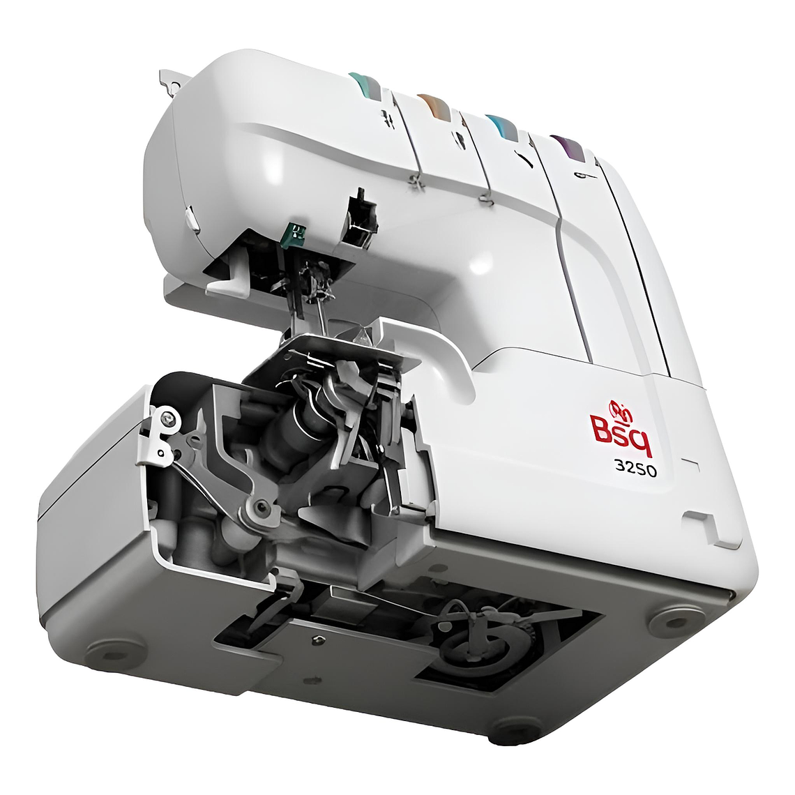 Overlock BSQ 3250 — 12 Puntadas para Todo Tipo de Telas: Lana, Jean, Lycra y más | Liviana y Fácil de Usar 4