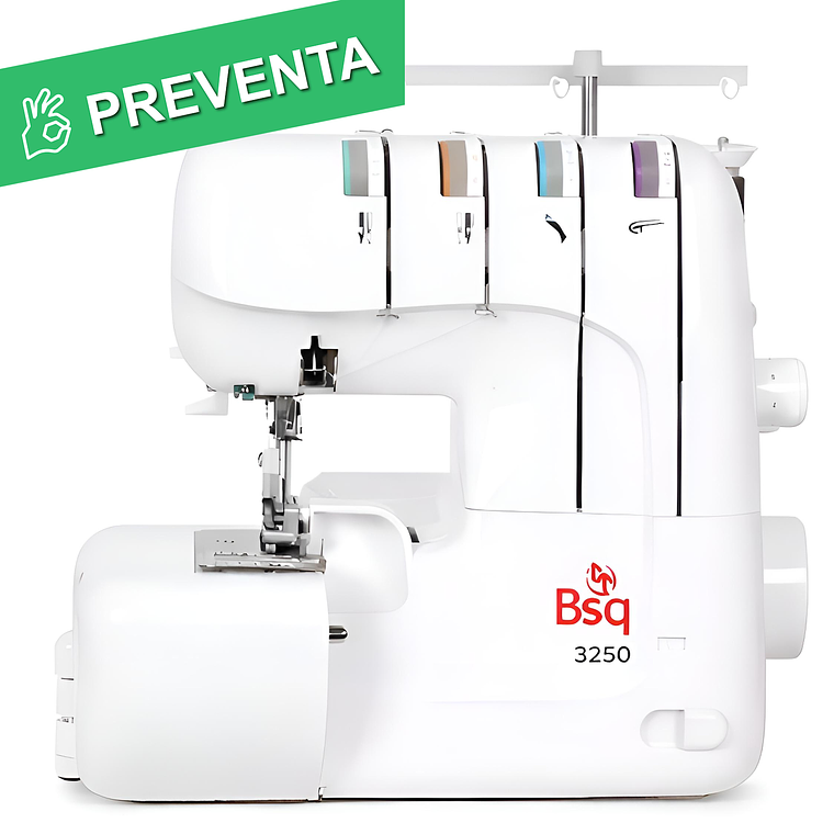 Overlock BSQ 3250 — 12 Puntadas para Todo Tipo de Telas: Lana, Jean, Lycra y más | Liviana y Fácil de Usar 1