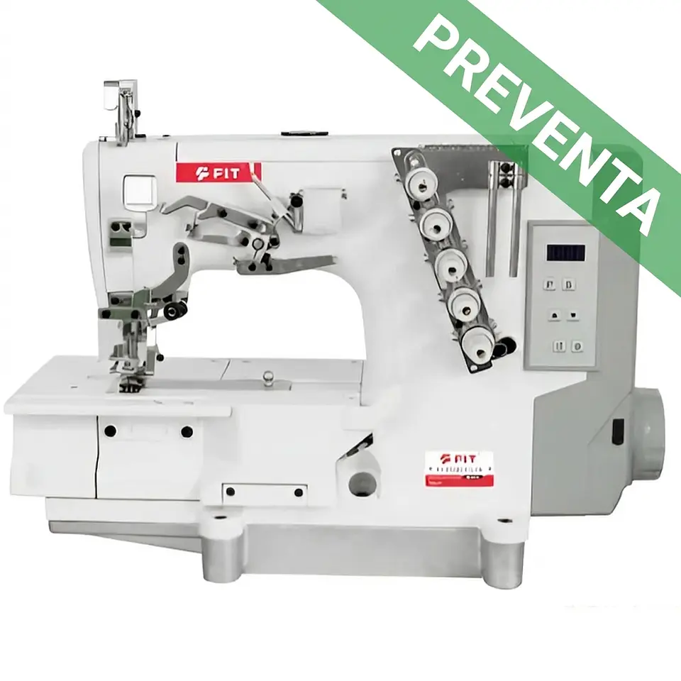 MAQUINA TAPACOSTURA INDUSTRIAL FIT-5700D - DUO: Cama Plana y Pegadora de Cuellos en una - DIRECT DRIVE 1