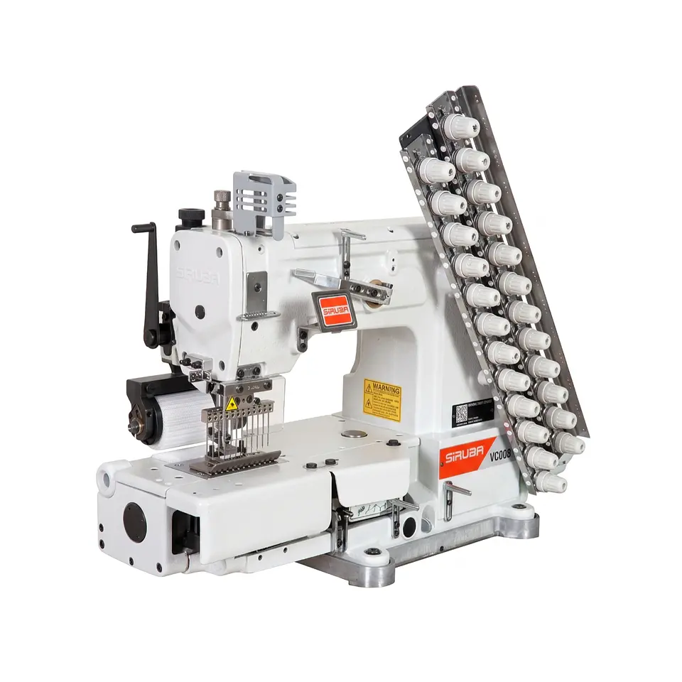 Máquina Multiaguja Industrial SIRUBA VC008-12064P – 12 Agujas para Elástico y Ropa Interior 5
