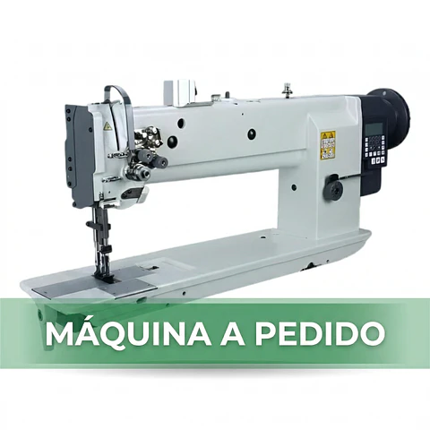 Máquina de Coser Industrial para Tapicería Pesada GC20608-2L | 2 Agujas | Brazo de 635mm - 25 pulg | Triple Arrastre.