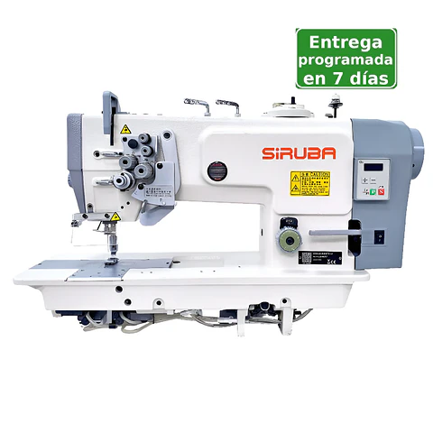MÁQUINA SIRUBA DOBLE AGUJA DT820-42-064ML | ARRASTRE COMBINADO | DIRECT DRIVE | KIT CADENETA DTU
