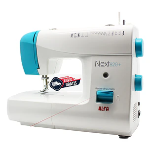 Máquina de Coser Alfa Next 820 Plus – Cose Jeans y Telas Gruesas | 6 Filas de Arrastre, 9 Puntadas, Ojal Automático