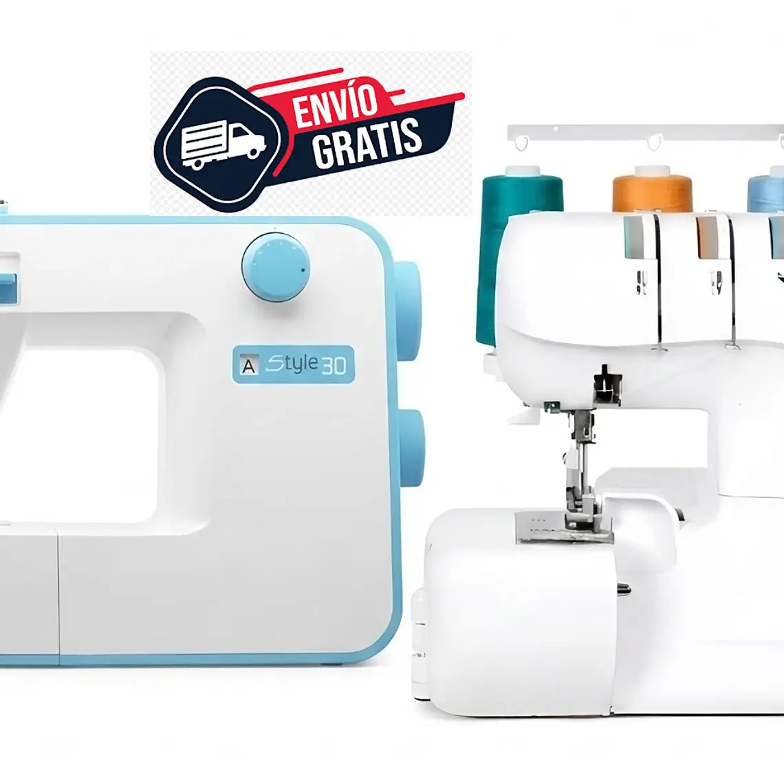 PACK EMPRENDE OVERLOCK 3250 + MAQ COSER STYLE 30 1