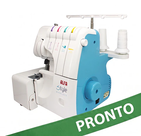 OVERLOCK ALFA MOD 8708 - Maquina de 4 Hilos, Brazo Libre, Velocidad 1200 ppm