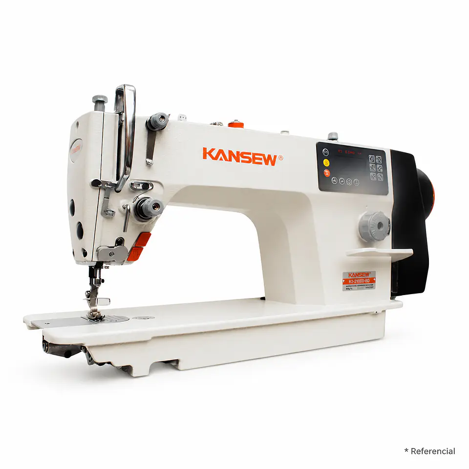 Máquina Recta Industrial KANSEW KS-8801 con Gancho Jumbo y Corte de Hilo Automático 1