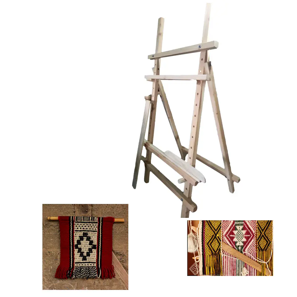 Telar Mapuche Tradicional de Madera – 170 x 250 cm | Hecho en Chile 1