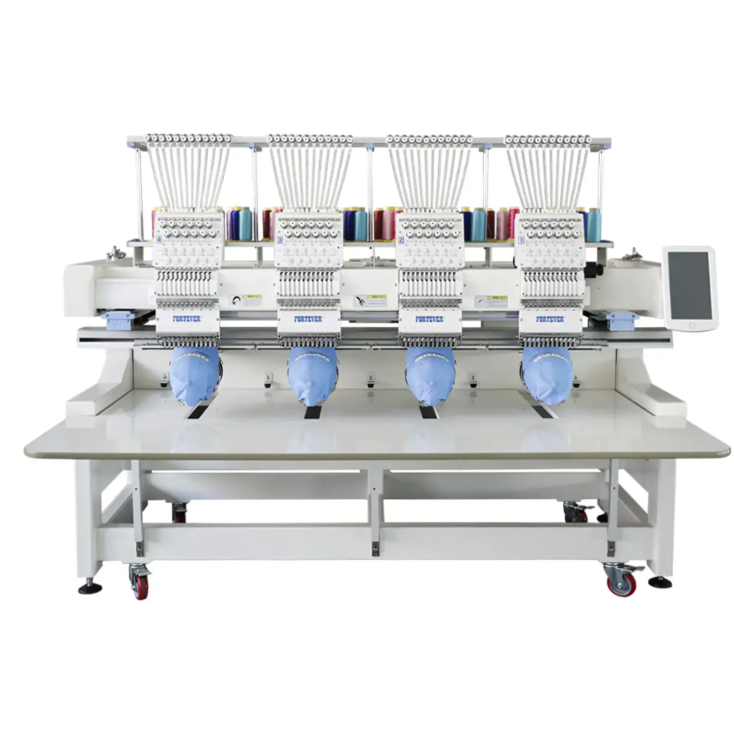 Máquina Bordadora Computarizada Multi-Aguja FT-1204HC — 4 Cabezas, 12 Agujas, Alta Producción Industrial 1