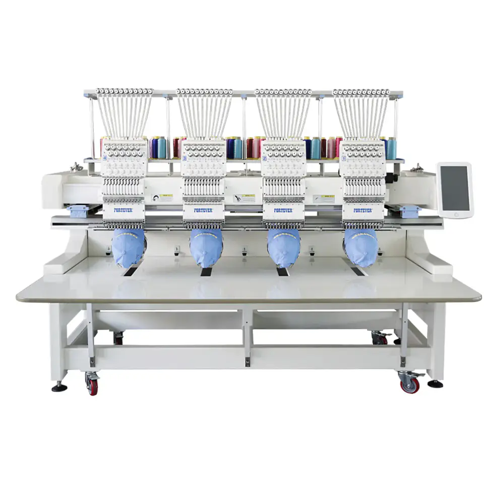 Máquina Bordadora Computarizada Multi-Aguja FT-1204HC — 4 Cabezas, 12 Agujas, Alta Producción Industrial 1