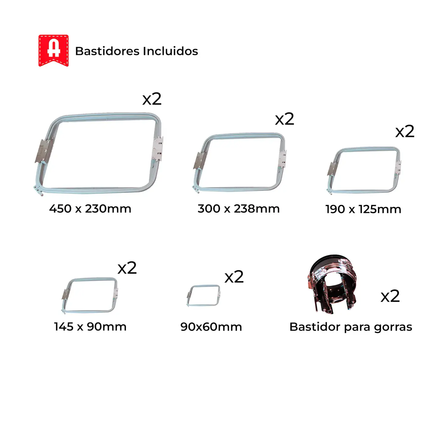 Bordadora Industrial Alfa AX12 | 12 Agujas | 1 Cabeza | Plano y Gorras | Pantalla LCD 10