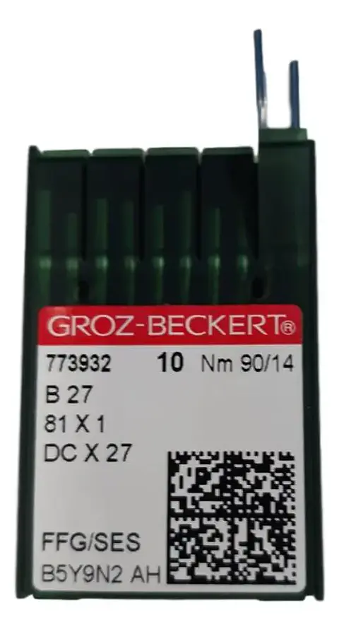 Aguja Groz-Beckert DCX27 para Overlock Industrial | Regular y Ball Point – Alta Precisión