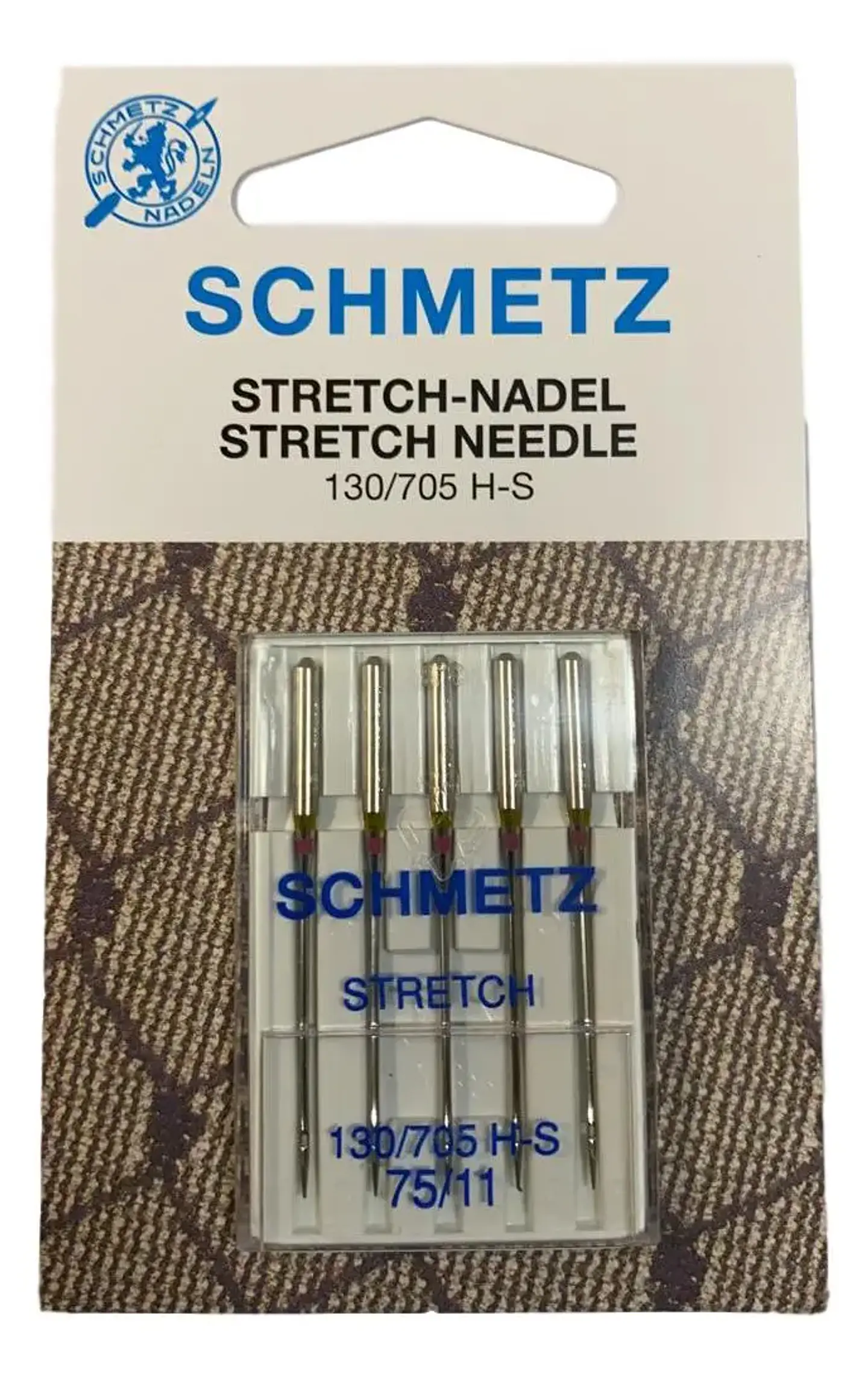Aguja stretch Schmetz 130/705 H-S #75/11 para máquina doméstica 1