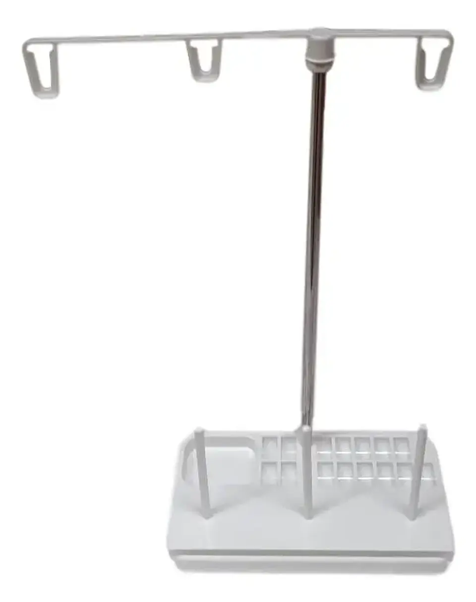 Portacono de 3 Conos Doméstico – Porta Hilos con Base para Bobinas 1