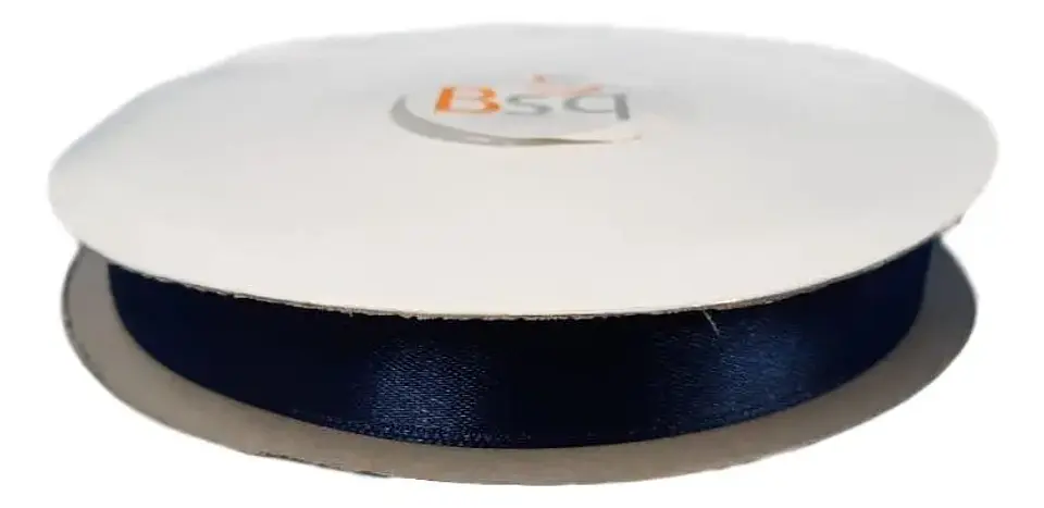 Cinta de Satín Azul Marino BSQ Cód. 8112 – 15 mm x Rollo de 50 m 1