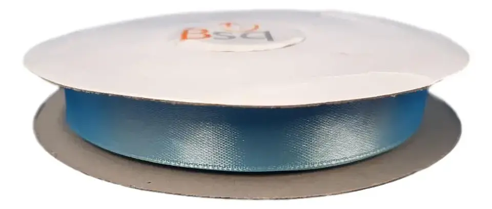 Cinta de Satín Bsq 15 mm Azul Turquesa – Rollo de 50 m (Cód. 8100) 1