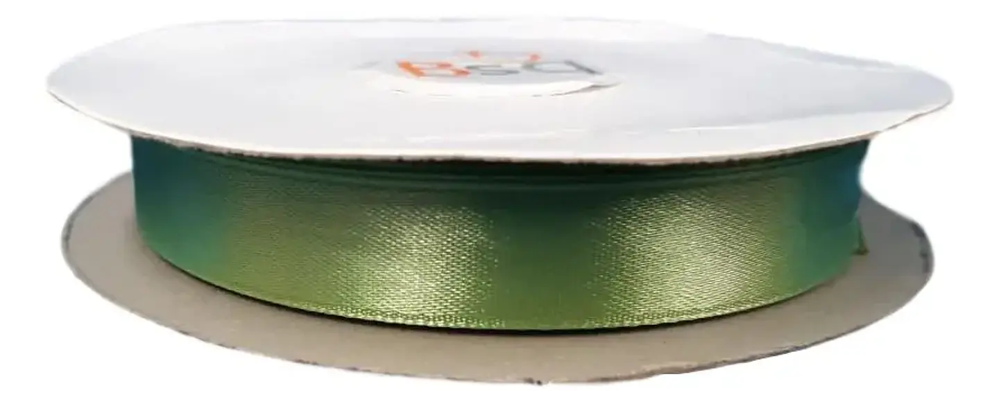Cinta de Satín Bsq 15 mm Verde Oliva – Rollo de 50 m (Cód. 8080) 1