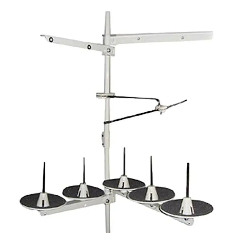 Portaconos 5 Hilos Industrial – Soporte Metálico de Conos para Máquina de Coser 1