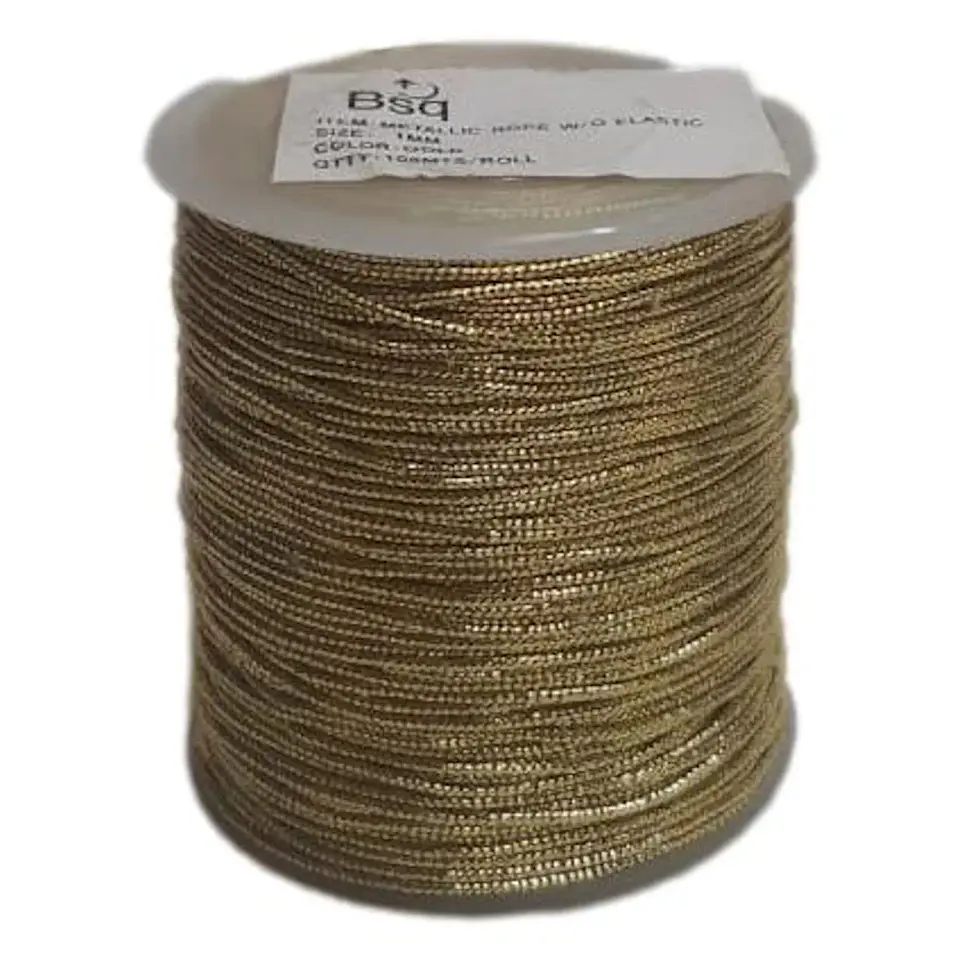 Cordón Metálico Dorado 1,0 mm Bsq – Rollo de 100 Metros para Manualidades y Encintado 1