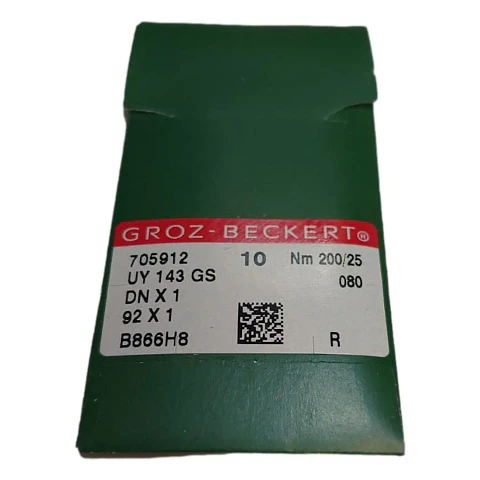 Aguja Groz-Beckert DN×1 / UY143 GS – Para Doblilladoras, Recubridoras y Máquinas de Puntada Doble