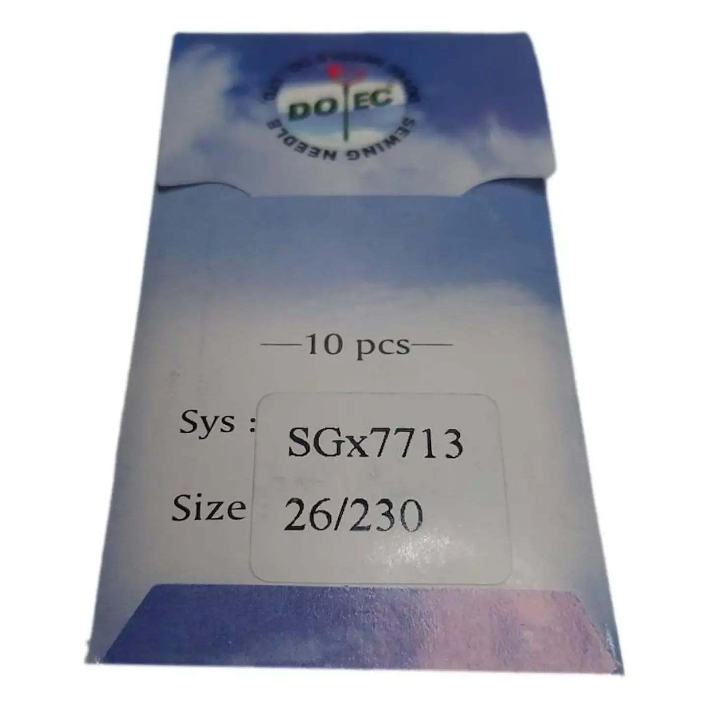 Aguja Dotec SGx7713 N° 26/230 para Orilladora de Alfombra – Sachet de 10 Unidades 1