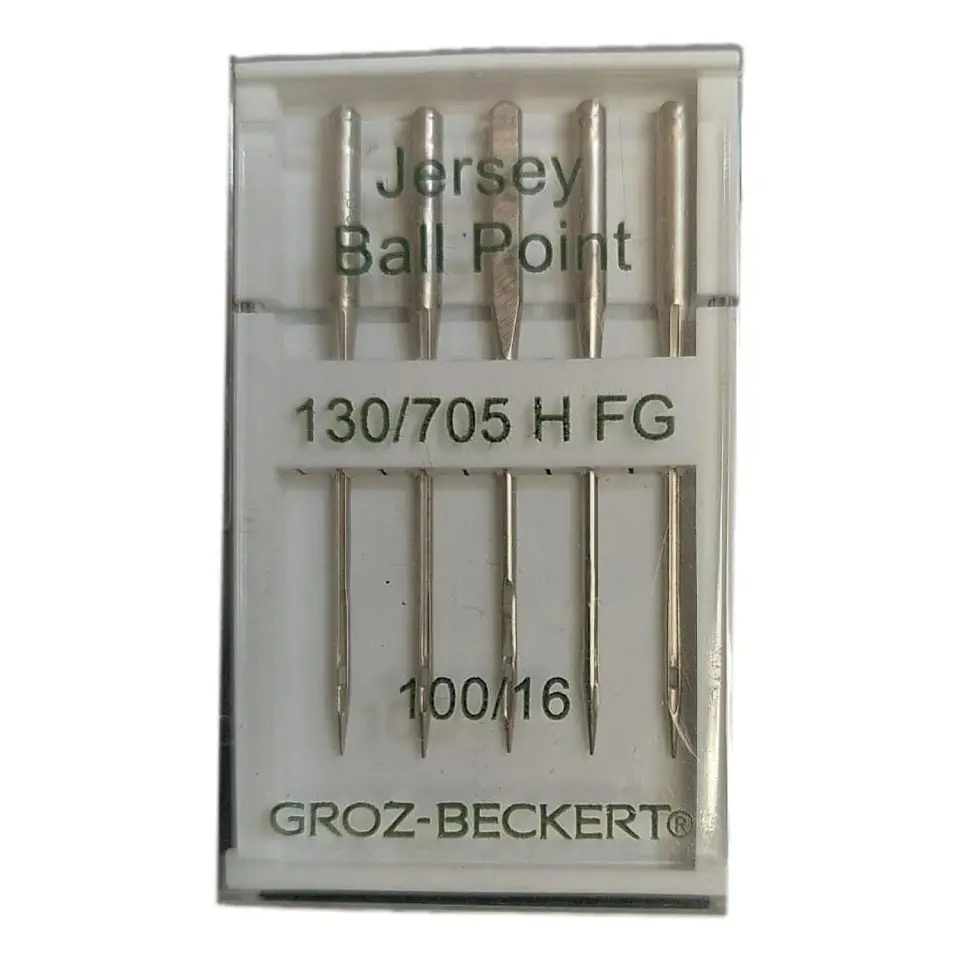 Aguja doméstica Groz-Beckert 130/705 H FG punta de bola N° 100/16 1