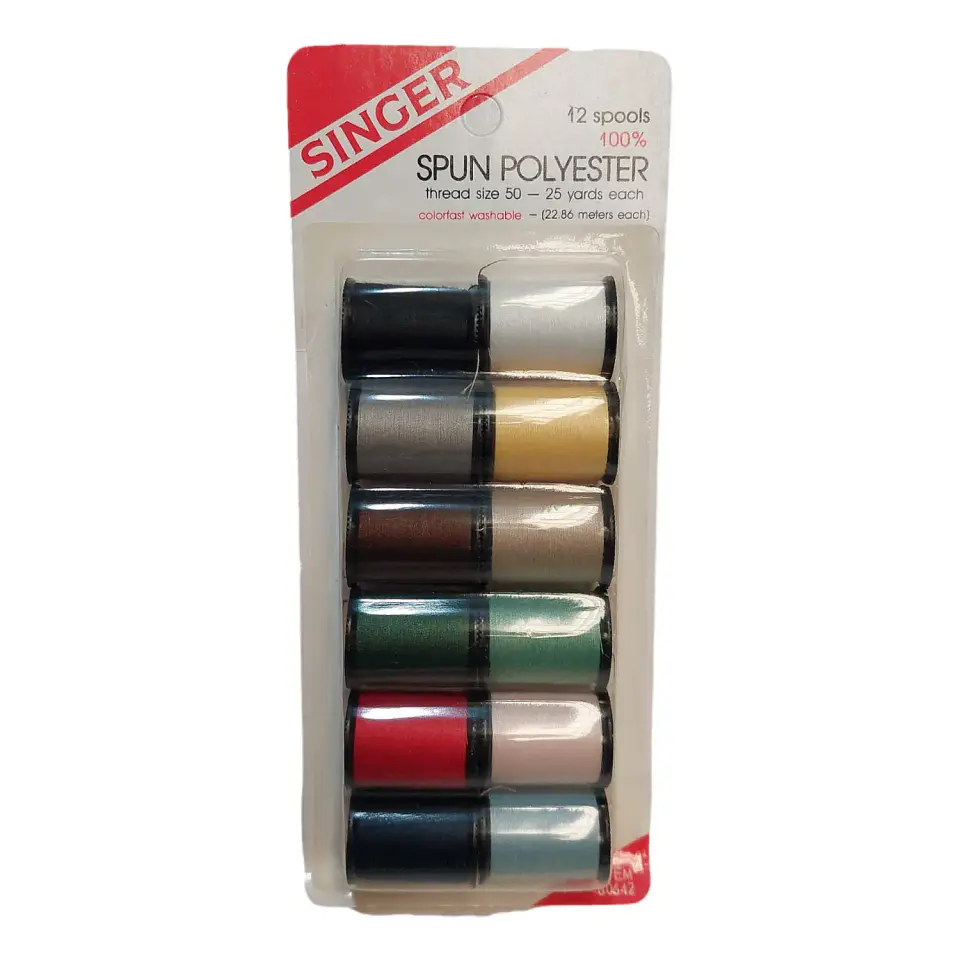 Pack de hilos Singer 12 colores, 25 yardas c/u 1