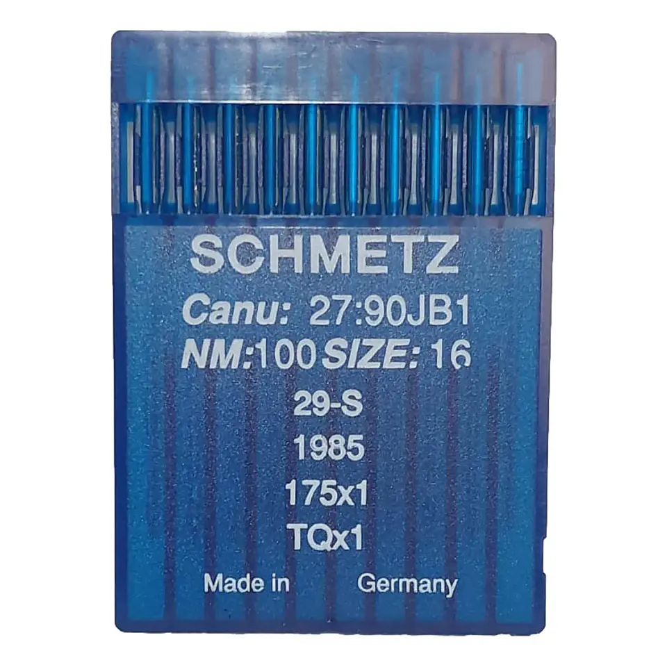 Aguja Schmetz TQx1 / 175x1 para Máquina Pegabotones – Sachet de 10 Unidades 1