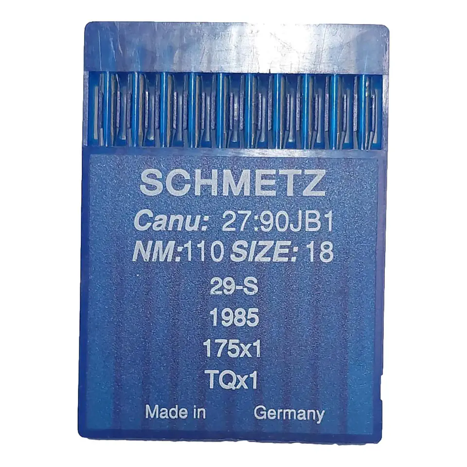 Aguja Schmetz TQx1 / 175x1 para Máquina Pegabotones – Sachet de 10 Unidades 2