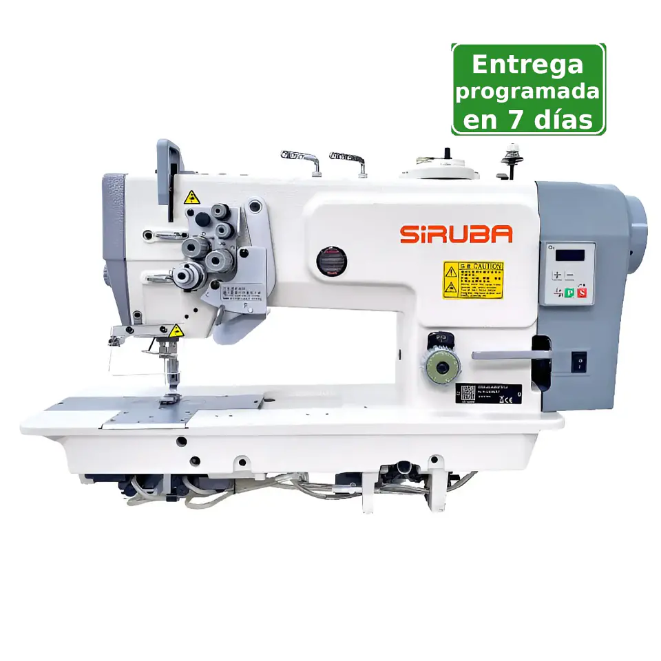 MÁQUINA SIRUBA DOBLE AGUJA DT820-42-064ML | ARRASTRE COMBINADO | DIRECT DRIVE | KIT CADENETA DTU 1