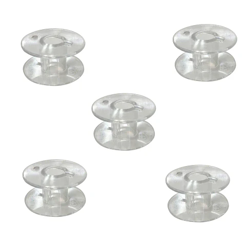 Carreteles Brother Clase 15 de 11,5 mm Transparentes para Bordadora – Pack de 5