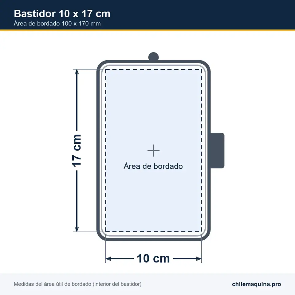 Bastidor 100 x 170 mm Compatible Sewtech para Bordadora Brother SE600, PE500 y Innov-is 950D 2